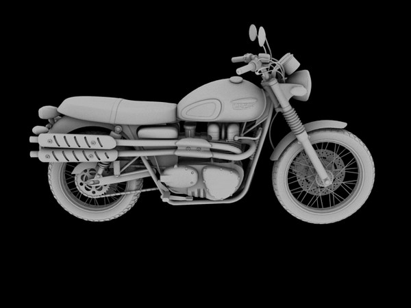triumph scrambler 900 2012 3d model - Triumph Scrambler 900 2012 by Gonzo_3d